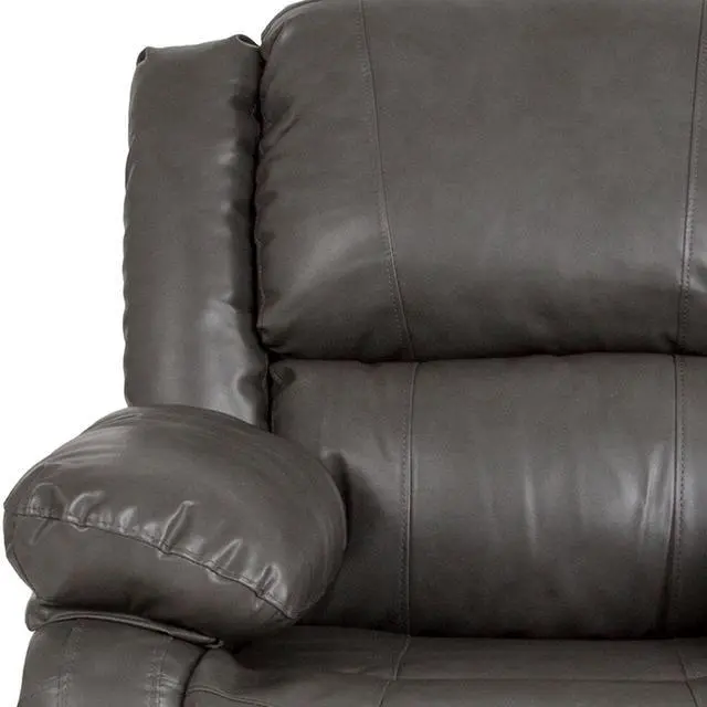 Alt view image 14 of 14 - Harmony Series Gray LeatherSoft Recliner