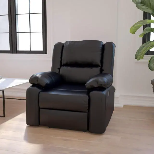 Alt view image 14 of 19 - Harmony Series Black Leather Recliner