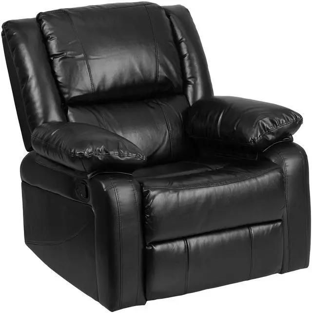 Alt view image 18 of 19 - Harmony Series Black Leather Recliner