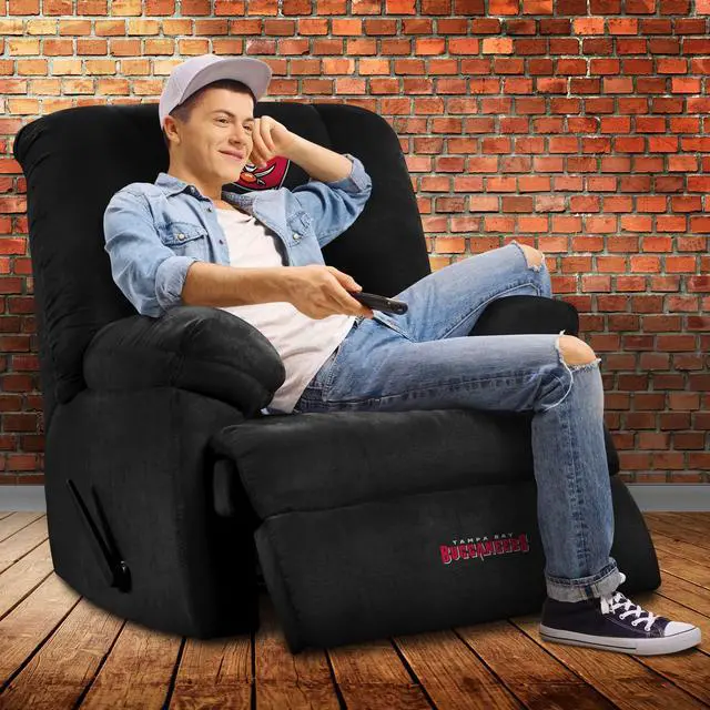 Alt view image 4 of 4 - Imperial Officially Licensed NFL Furniture: Tampa Bay Buccaneers GM Recliner