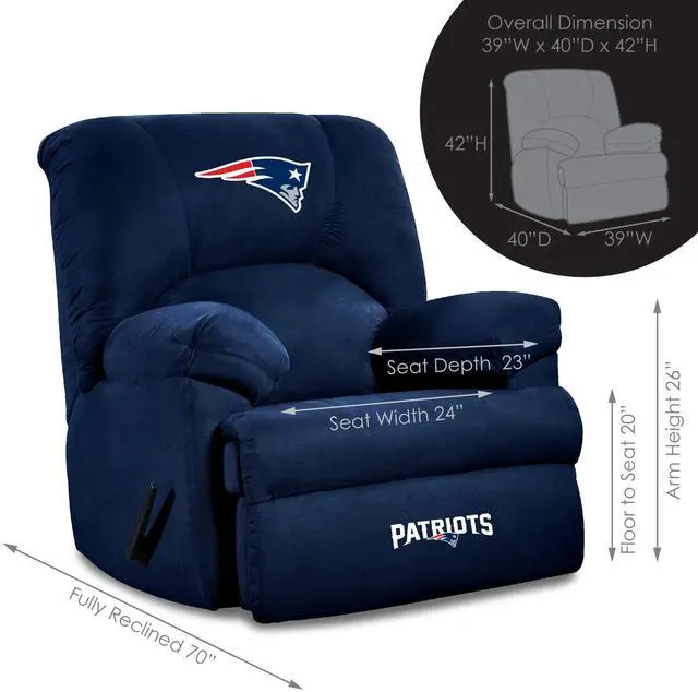 Alt view image 4 of 5 - Imperial Officially Licensed NFL Furniture: New England Patriots gM Recliner