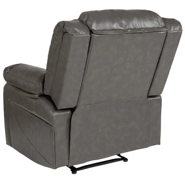 Alt view image 11 of 14 - Harmony Series Gray LeatherSoft Recliner