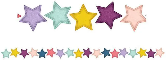 Alt view image 4 of 4 - Teacher Created Resources Oh Happy Day Die-Cut Border 2.75" x 210' Stars (TCR9089-6)