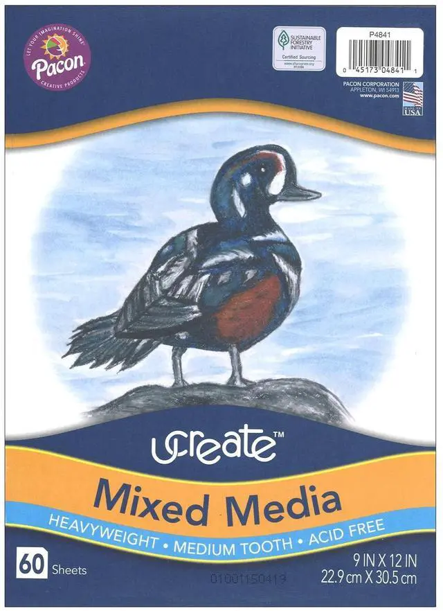 Alt view image 4 of 4 - UCreate Heavyweight Mixed Media Art Paper 9" x 12" Natural PAC4841-6