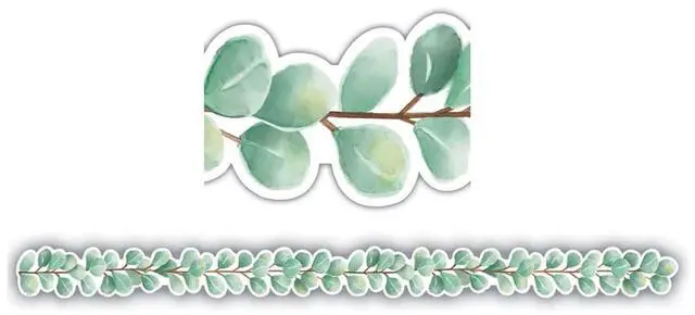 Alt view image 4 of 4 - Teacher Created Resources 35' x 2-3/4" Die Cut Border Trim Eucalyptus 35 Feet/Pack 6 Packs (TCR8686-6)