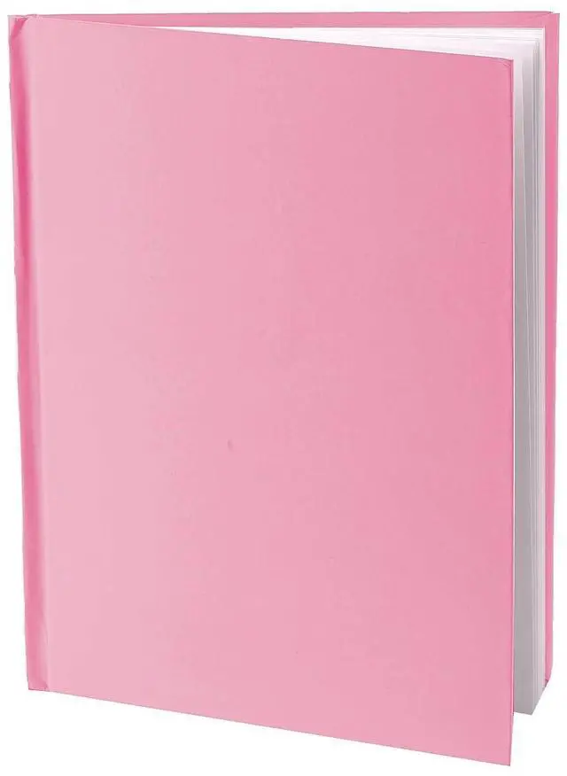Alt view image 2 of 2 - Young Authors Pink Hardcover Blank Book, White Pages, 8"H x 6"W Portrait, 14 Sheets/28 Pages, Pack of 12