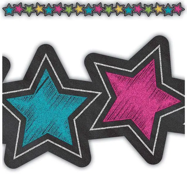 Alt view image 5 of 5 - TEACHER CREATED RESOURCES (6 PK) CHLKBRD BRIGHTS STARS DIECUT