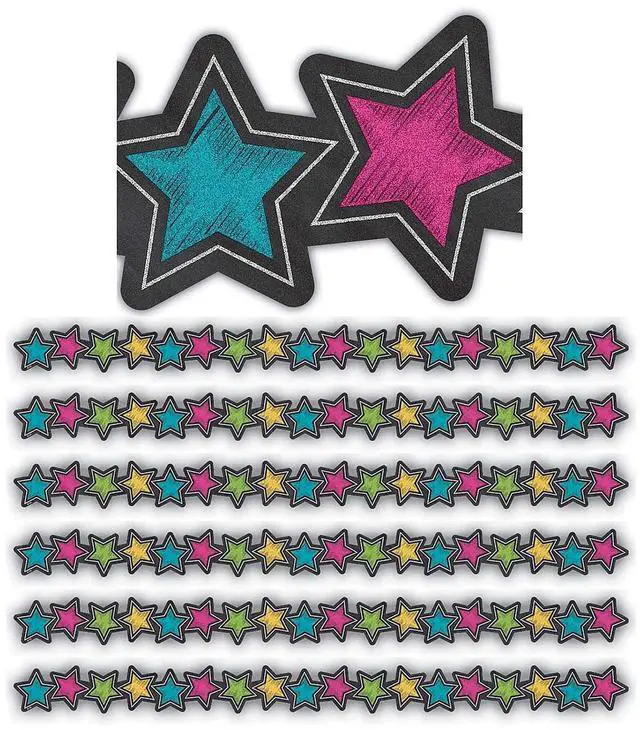 Alt view image 4 of 5 - TEACHER CREATED RESOURCES (6 PK) CHLKBRD BRIGHTS STARS DIECUT