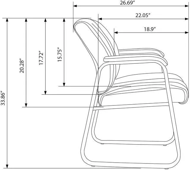 Alt view image 7 of 7 - Brenton Studio® Bellanca Guest Chair, Black
