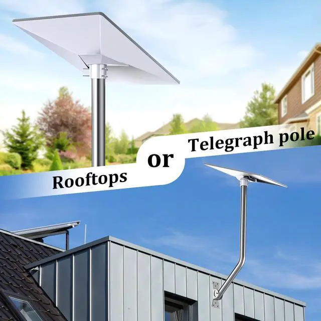 Alt view image 2 of 7 - Starlink Gen 3 Pipe Mount, HSTOP Pole Mount Adapter Mounting Kit for Starlink Gen 3 Long Pole Mount/Roof Mount,Starlink Gen 3 Mounting Kit Starlink Internet Satellite Kit Adapter