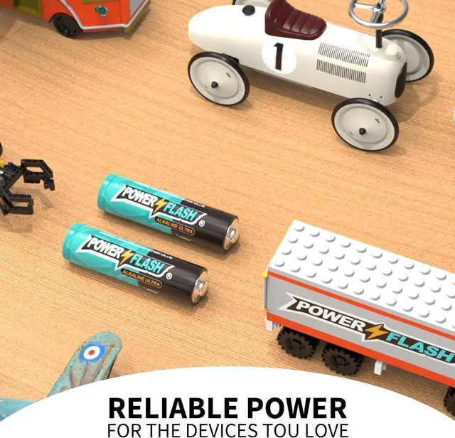Alt view image 4 of 7 - POWER FLASH Alkaline Battery, Long-Lasting Power, Leakproof Design, 10 Years Shelf Life (24)