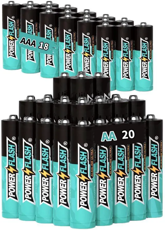 Main image of POWER FLASH Alkaline AAA18 AA20 Batteries 1.5V Batteries