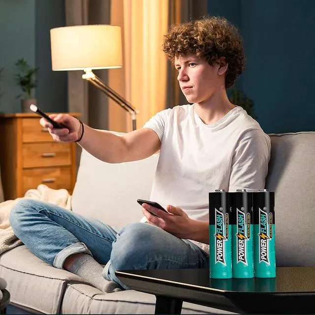 Alt view image 5 of 5 - POWER FLASH 4 Count AA Batteries,  with Long-Lasting Power, Leakproof Design, 10 Years Shelf Life, Alkaline AA Battery for Household and Office Devices