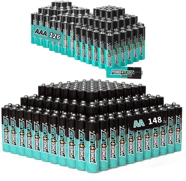 Main image of POWER FLASH Alkaline AAA126  AA148 Batteries 1.5V Batteries