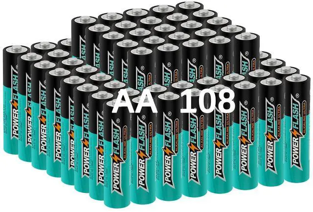 Main image of POWER FLASH Alkaline AAA108 Batteries 1.5V long lasting batteries are ideal for use in high tech devices, clocks, remotes, and other household devices.