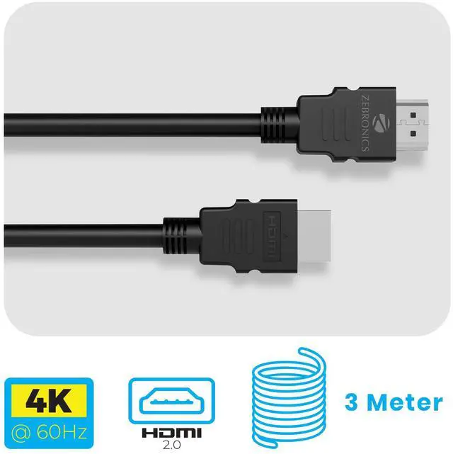 Alt view image 3 of 6 - Zebronics -Haa3020C (3 Meter) Hdmi Cable, Supports Arc & Cec Extension Which Supports Upto 32 Audio Channels,Compatible With Hdmi-Enabled Devices Like Tvs, Displays, Computers, Playstation, Black