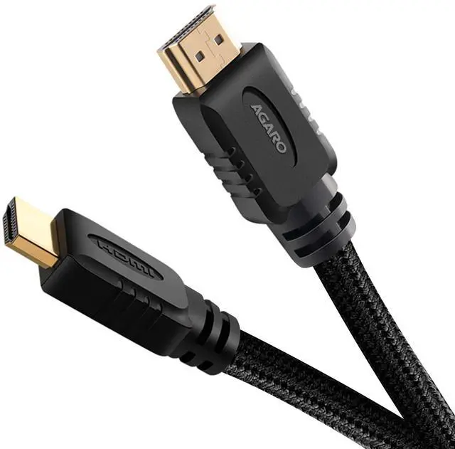 Main image of AGARO HDMI to HDMI Cable 2 Meters, HDMI 2.1, Premium High Speed, Supports up to 48Gbps 8K@60Hz Support Dynamic HDR, 3D, eARC, Cotton Braided HDMI Cord for PS5/PS4/Xbox/Apple TV/Projector
