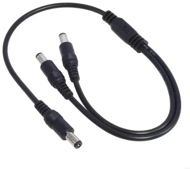 Alt view image 3 of 3 - Power 1 Male to 2 Male 5.5mm x 2.1mm Power Supply Splitter Cord for Camera