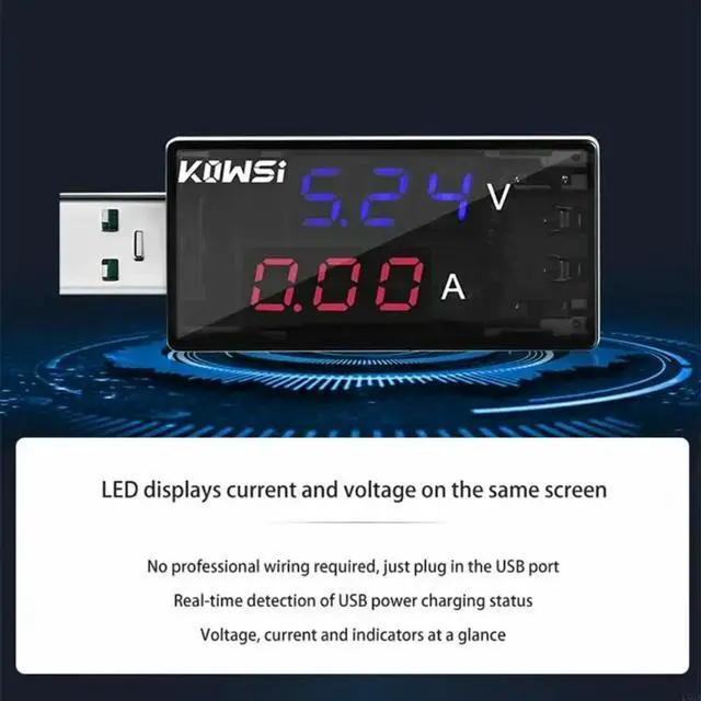 Alt view image 2 of 3 - KWS-11VA Dual USB Tester Tester Voltmeter Ammeter Detection