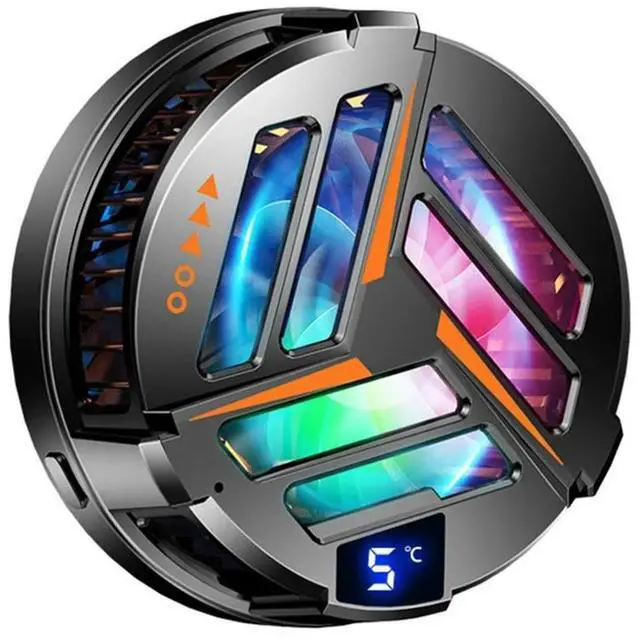 Main image of Portable Tablet/Phone Heat Sink Magnetic Semiconductor Radiator with RGB Light Universal Quick Cooling Fan Cooler