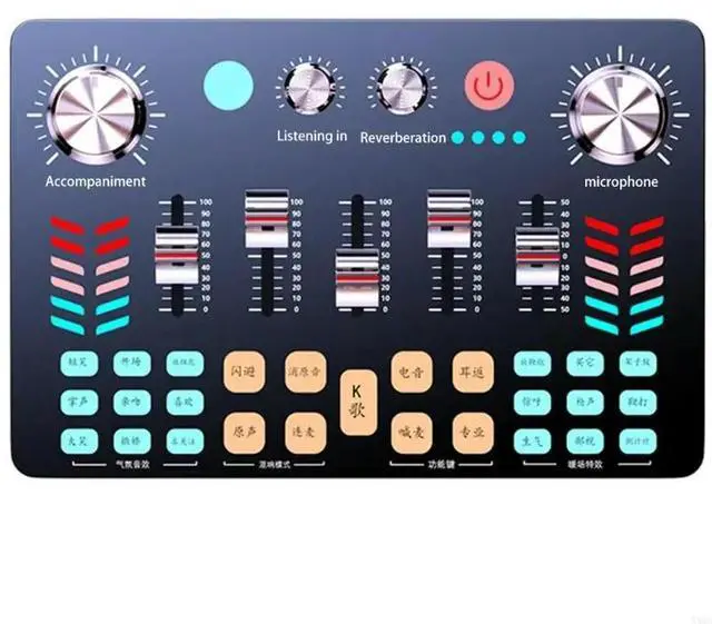 Alt view image 2 of 3 - Professional Gaming Soundboards XLR Mics Interfaces 48V Phantoms Power Lighting