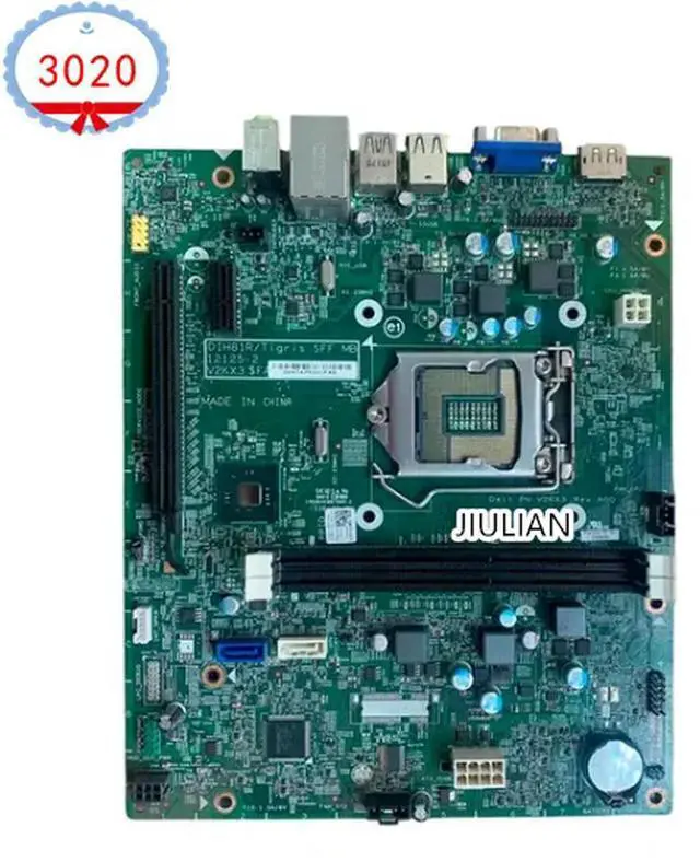 Main image of For Optiplex 3020 sff Motherboard V2KX3 0V2KX3 System Board lga1155 W/o cpu Mainboard
