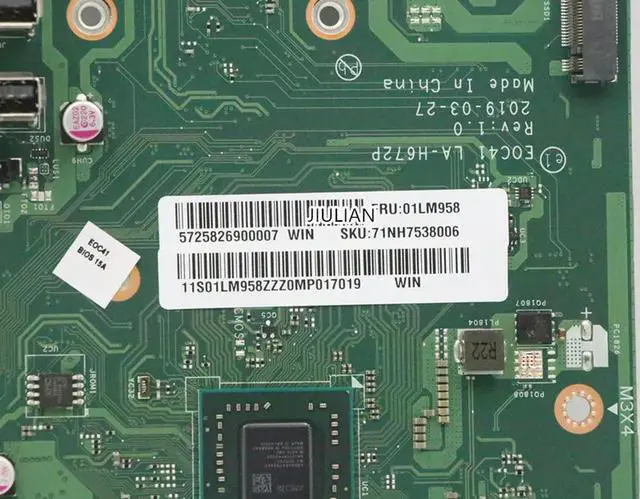 Alt view image 3 of 3 - AIO Mainboard For A340-22AST All-in-One F0EQ0032UK Motherboard A9-9425 01LM958 Working OK