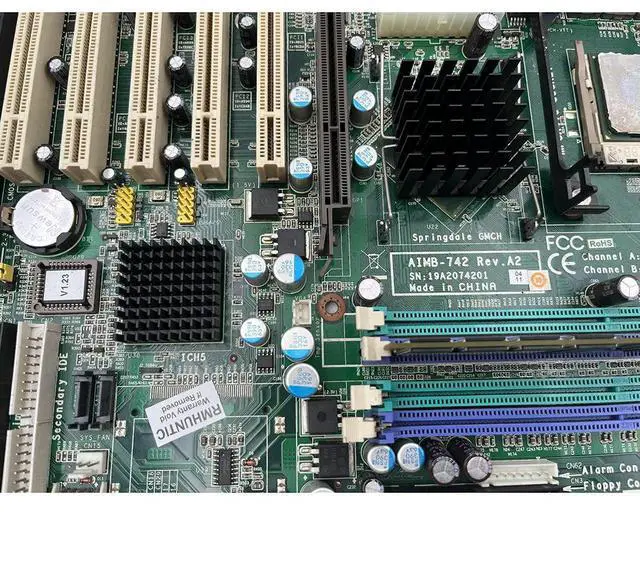 Alt view image 2 of 3 - Industrial Control Board Server Motherboard For ADVANTECH AIMB-742 AIMB-742VE REV A2 2*ISA LGA478