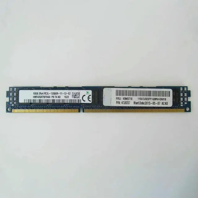 Alt view image 3 of 3 - Server Memory 46W0718 46W0716 47J0237 PC3L-12800R 16GB DDR3 1600 VLP RAM