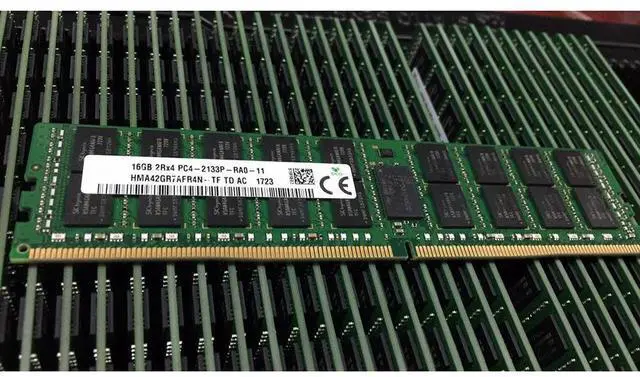 Alt view image 3 of 3 - For SK Hynix RAM HMA42GR7AFR4N-TF 16GB DDR4 2133MHz ECC REG 2RX4 PC4-2133P Server Memory