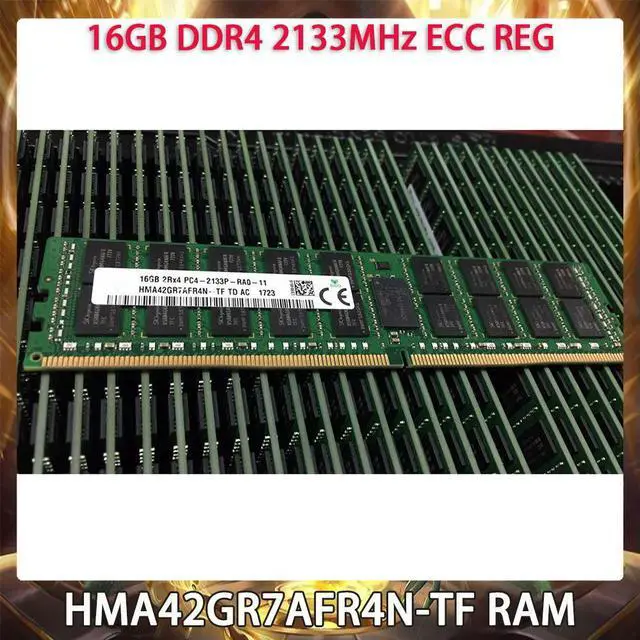 Main image of For SK Hynix RAM HMA42GR7AFR4N-TF 16GB DDR4 2133MHz ECC REG 2RX4 PC4-2133P Server Memory