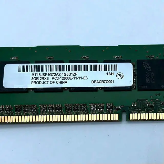 Alt view image 3 of 3 - For RAM 00D4959 00D4961 47J0181 PC3-12800E Server Memory Fast Ship 8GB DDR3 1600