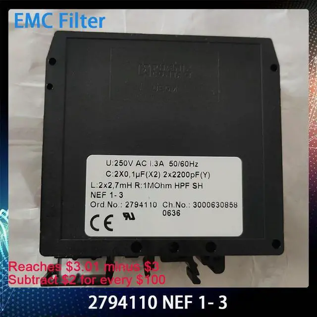 Alt view image 2 of 3 - 2794110 NEF 1- 3 Interference Filters For Phoenix EMC Filter DIN Rail Module