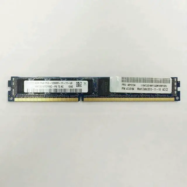 Alt view image 3 of 3 - Server Memory 90Y3154 90Y3148 47J0164 4GB DDR3 1600 REG PC3-12800R VLP RAM