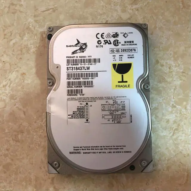 Alt view image 2 of 3 - SCSI Industrial Hard Disk ST318437LW For 18GB 68Pin 7200RPM 3.5" Hard Drive