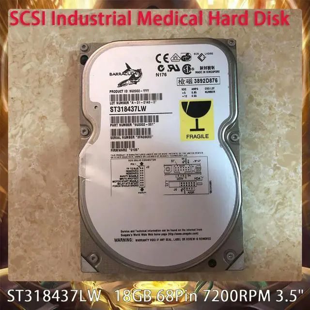 Main image of SCSI Industrial Hard Disk ST318437LW For 18GB 68Pin 7200RPM 3.5" Hard Drive