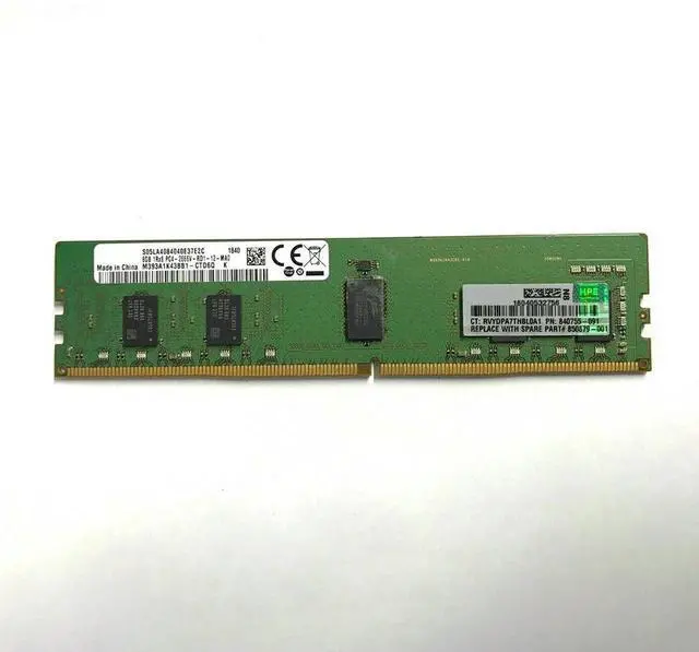Alt view image 3 of 3 - RAM 840755-091 815097-B21 850879-001 8GB DDR4 2666MHz ECC 1RX8 PC4-2666V-R Server Memory