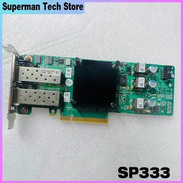 Alt view image 3 of 6 - For SP333 Dual 10-Gigabit Optical Fiber Network Adapter For Mellanox MT27712A0 MCX4121A 02311WTS