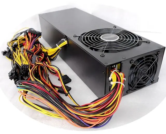 Alt view image 2 of 3 - For Mining Power Supply Support All 6-8-12 Cards Rendering 390 6 Cards 1080TI 6 Cards 2200W