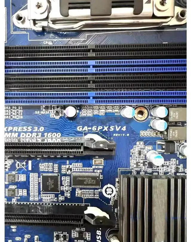 Alt view image 3 of 6 - For 2011-pin Server Motherboard Support E5-2680 V2 REG DDR3 Memory GA-6PXSV4