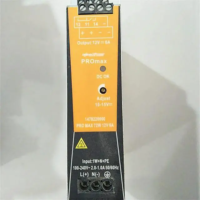Alt view image 3 of 3 - 1 Pcs 1478220000 PRO MAX 72W 12V 6A Switching Power Supply For Weidmuller