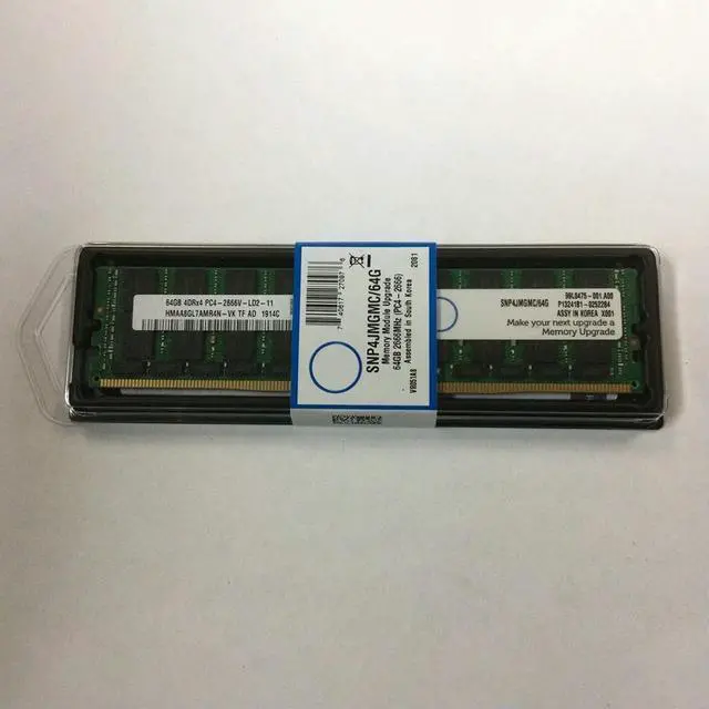 Alt view image 2 of 3 - SNP4JMGMC/64G 64GB DDR4 2400MHz ECC RDIMM RAM For Server Memory