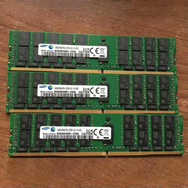 Alt view image 3 of 3 - RAM 64GB DDR4 2133MHz ECC LRDIMM 4DRX4 PC4-2133P For M386A8K408M1-CPB0Q Server Memory
