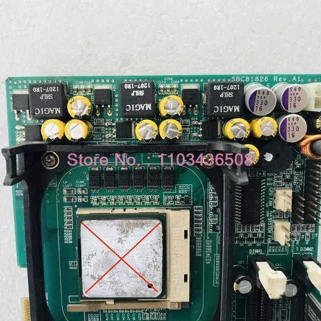 Alt view image 3 of 3 - For Axiomtek Industrial Computer Motherboard SBC81826 Rev. A1