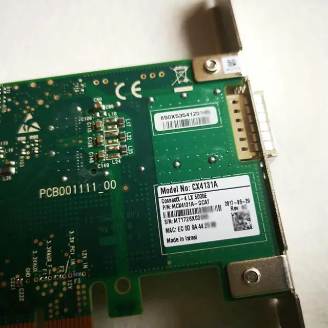 Alt view image 2 of 3 - 50Gb/s MCX4131A-GCAT For Mellanox ConnectX-4 LX 50GbE CX4131A Network Card InfiniBand NIC