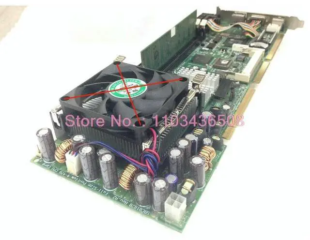 Alt view image 3 of 3 - For Axiomtek Single Network Port Industrial Computer Motherboard SBC81820 REV:A2