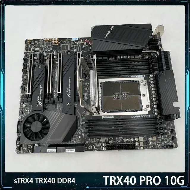 Alt view image 2 of 3 - TRX40 PRO 10G For Desktop Motherboard Socket sTRX4 DDR4 256GB PCI-E4.0 SATA3 M.2*2 USB3.2 ATX