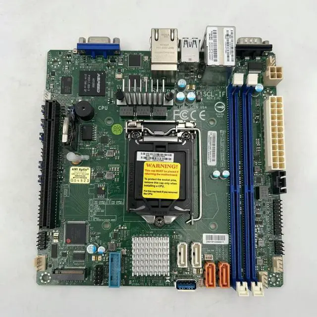 Alt view image 2 of 3 - X11SCL-IF For Server Mini-ITX Motherboard C242 LGA-1151 DDR4 Support 8th/9th Generation Core i3 E-2100 E-2200