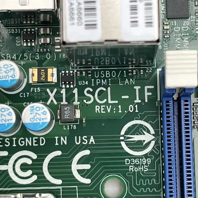 Alt view image 3 of 3 - For X11SCL-IF Server Mini-ITX Motherboard C242 LGA-1151 DDR4 Support 8th/9th Generation Core i3 E-210