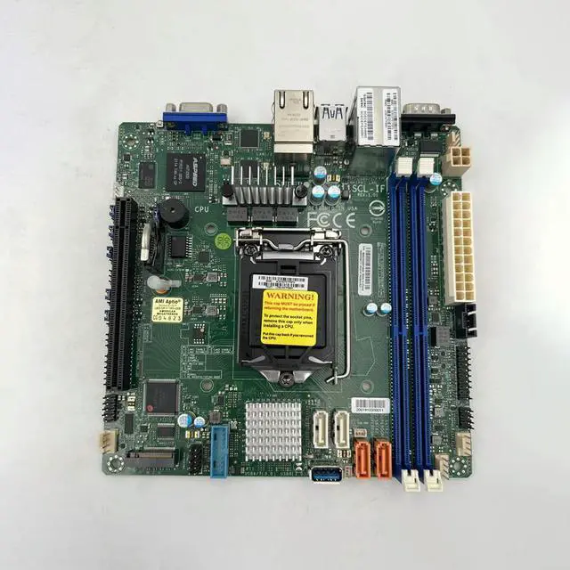 Alt view image 2 of 3 - For X11SCL-IF Server Mini-ITX Motherboard C242 LGA-1151 DDR4 Support 8th/9th Generation Core i3 E-210